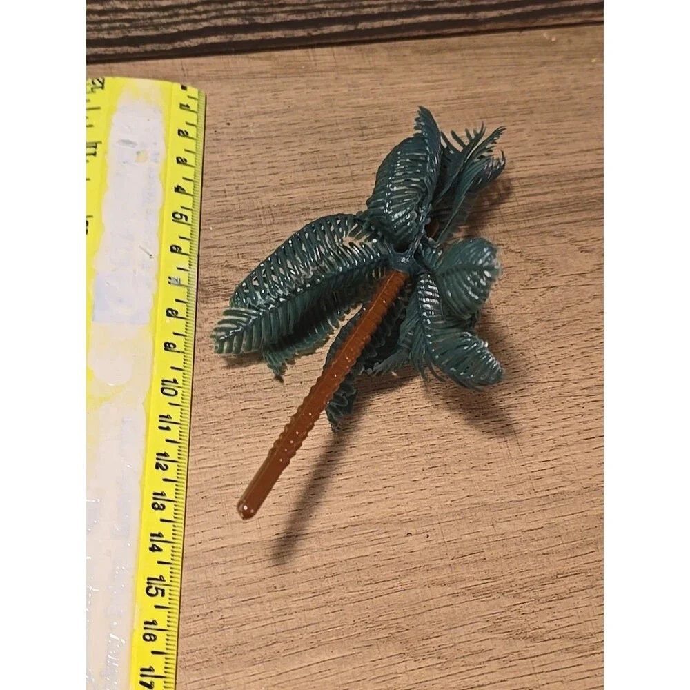 Vintage 1980's Beach Palm Man Cake Topper Figure YELLOW SURFBOARD 4